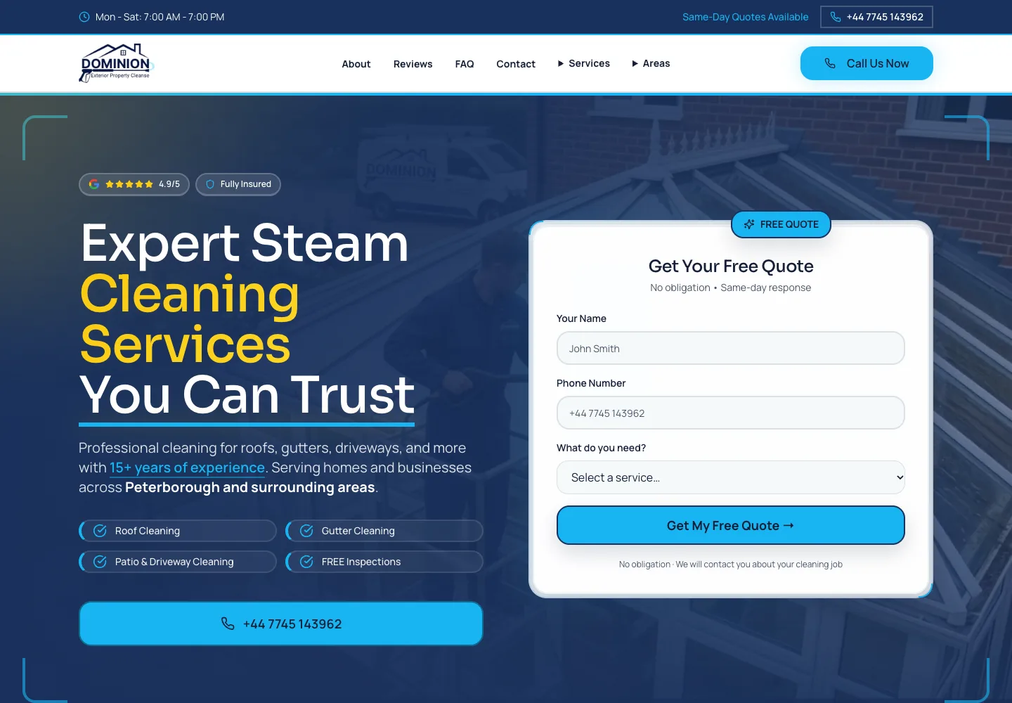 Dominion Trade bespoke website