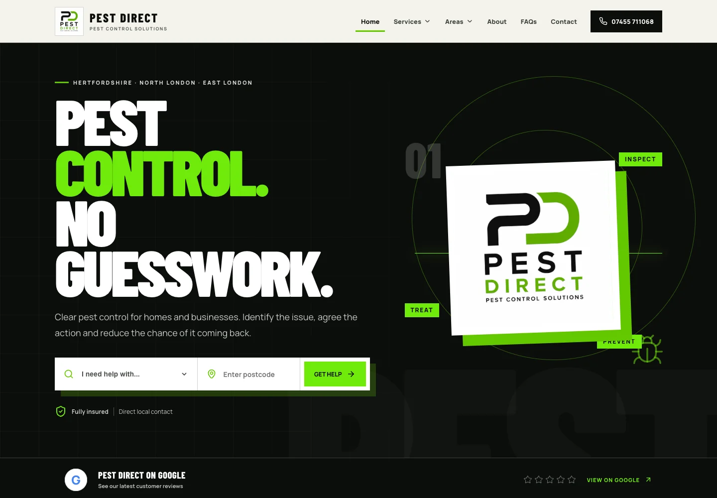 Pest Direct homepage